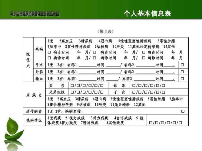 居民健康档案标签